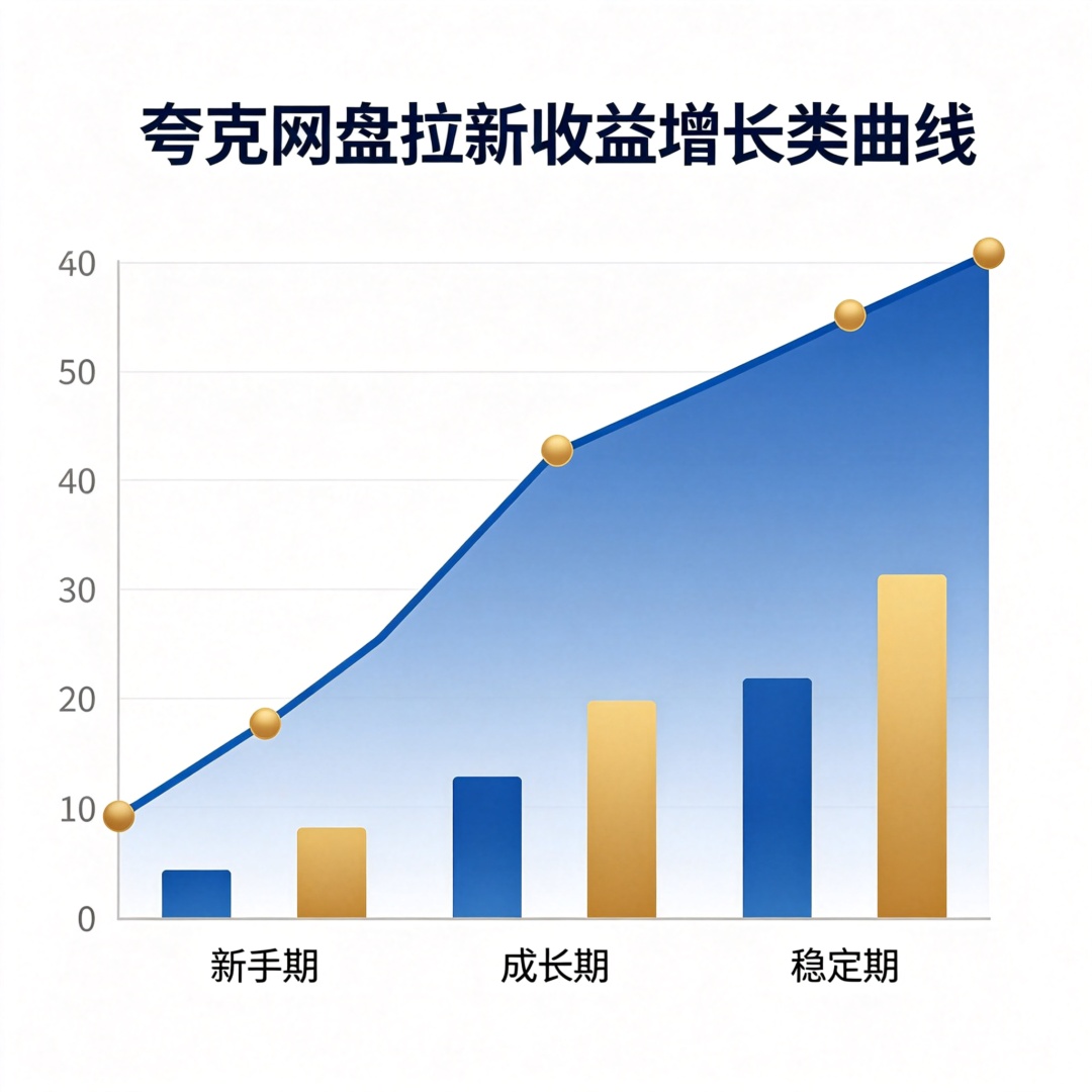 夸克网盘拉新收益增长曲线